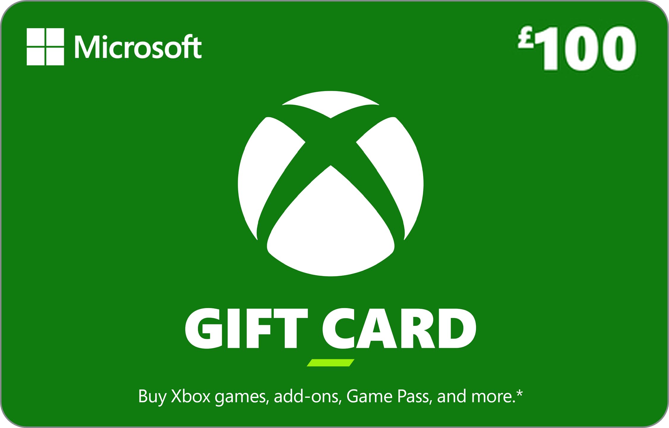 Microsoft Xbox Live $100 Gift Card - Digital Email Delivery for Xbox Games, Subscriptions & In-Game Purchases - Perfect for Gaming Enthusiasts & Gift-Giving