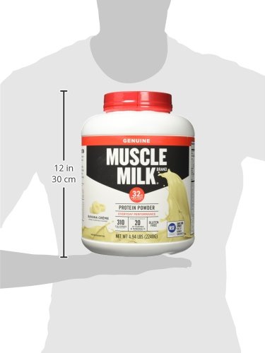 Muscle Milk Genuine Protein Powder - Banana Creme Flavor, 32g Protein per Serving, 4.94 lb (32 Servings) for Post-Workout Recovery & Muscle Growth | Ideal for Gym, Fitness & Weight Management