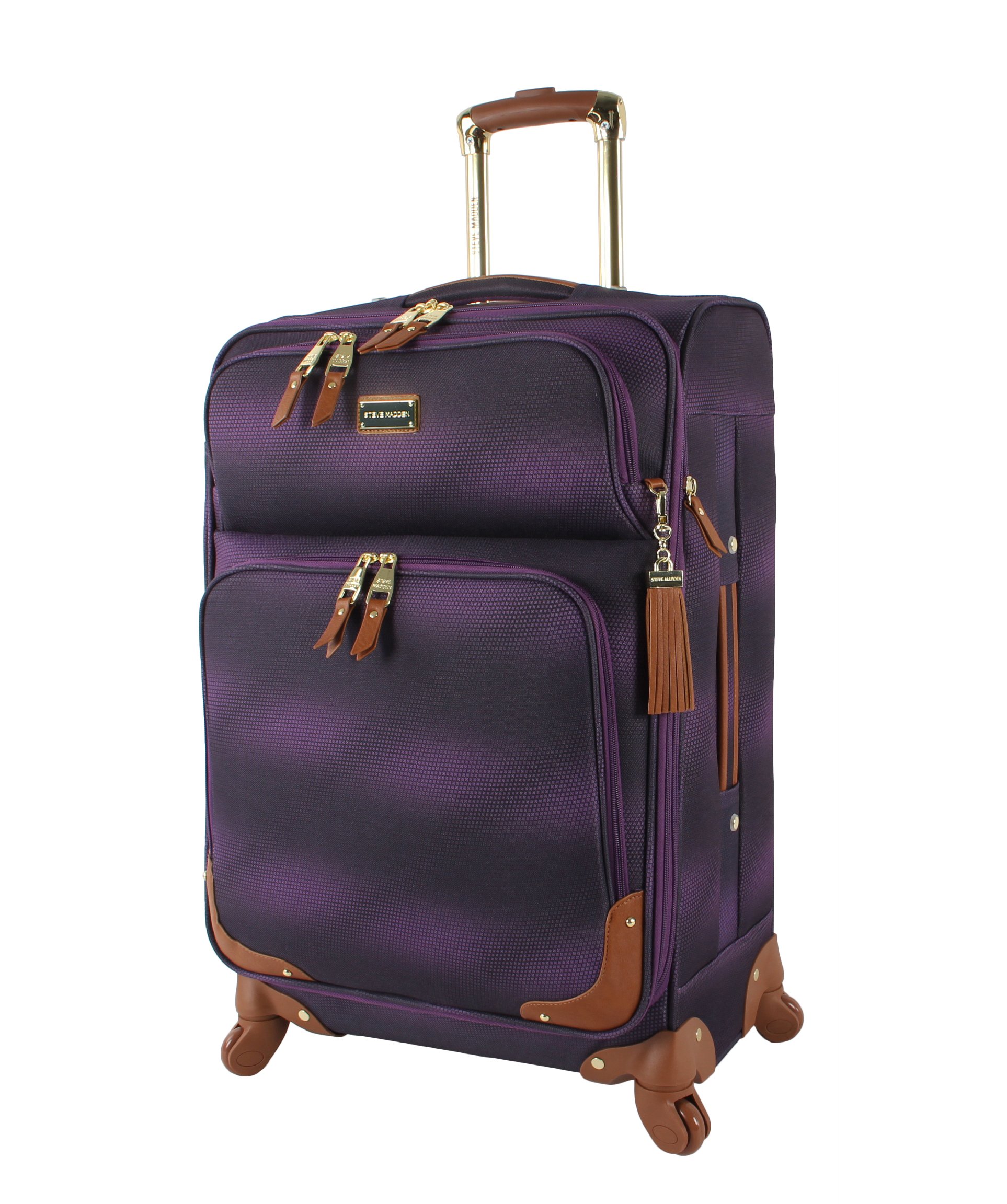 Steve Madden Unisex-Adult Luggage Spinner Suitcase - Shadow Purple, One Size Carry-On for Travel, Business Trips & Vacations