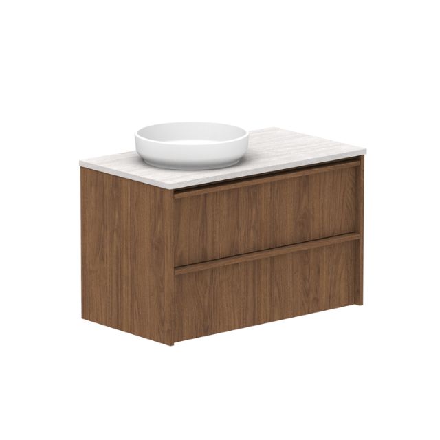 ADP Eli Wall Mounted Vanity with Caesarstone Countertop - Modern Bathroom Sink for Small Spaces & Stylish Home Decor