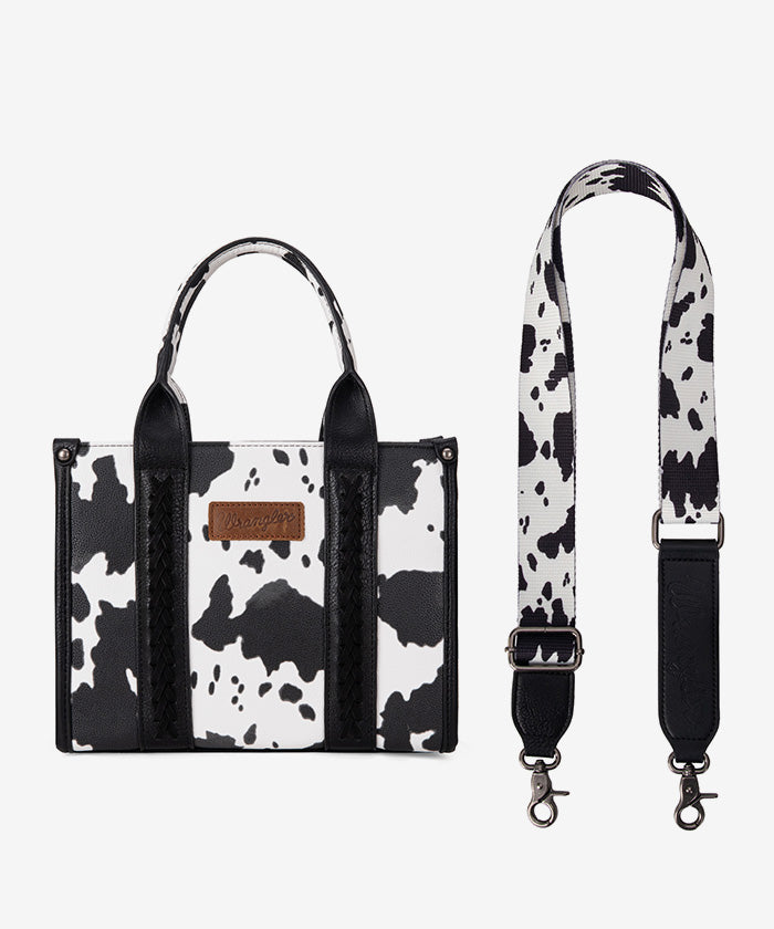 Wrangler Cow Print Concealed Carry Handbag for Women - Fashionable Western Style Purse with Hidden Gun Pocket | Perfect for Everyday Carry, Travel & Outdoor Adventures