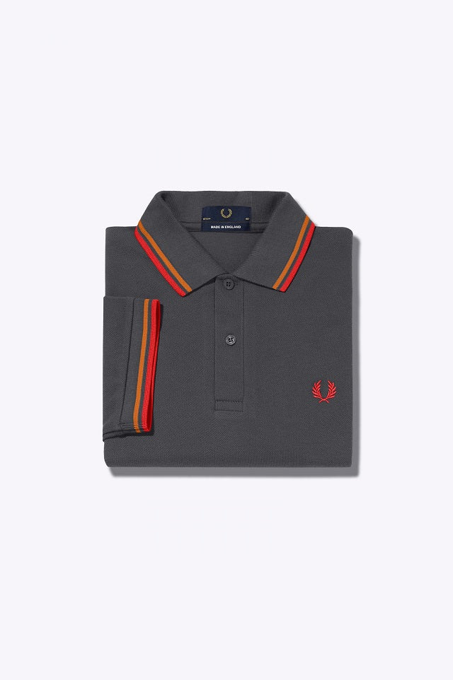 Fred Perry M12 Twin Tipped Polo Shirt for Men - Classic Slim Fit Cotton Pique Top for Casual Wear, Golf & Office