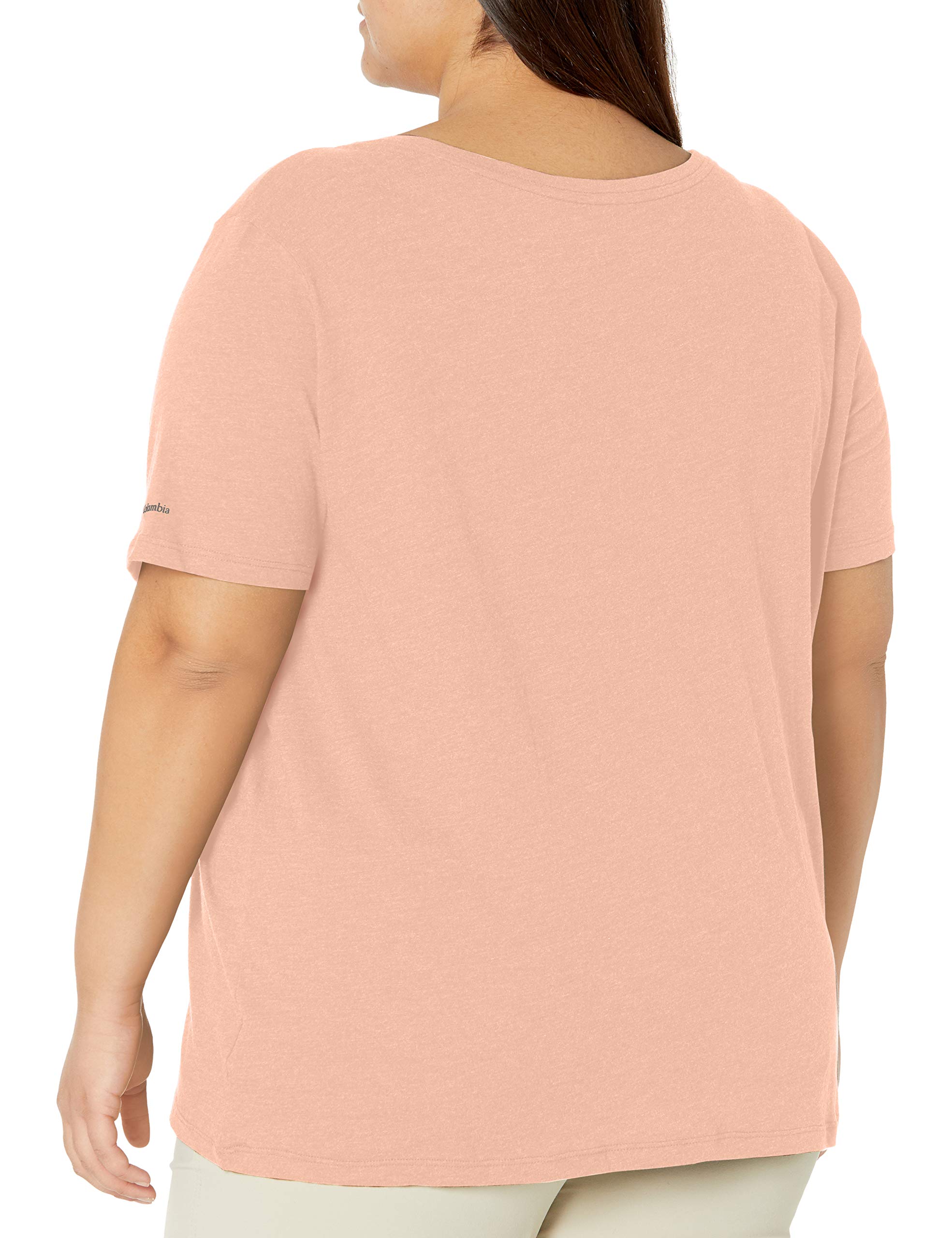 Columbia Women's Mount Rose Relaxed Fit Short Sleeve T-Shirt - Soft Jersey Cotton Blend Top for Casual Wear, Hiking & Outdoor Activities