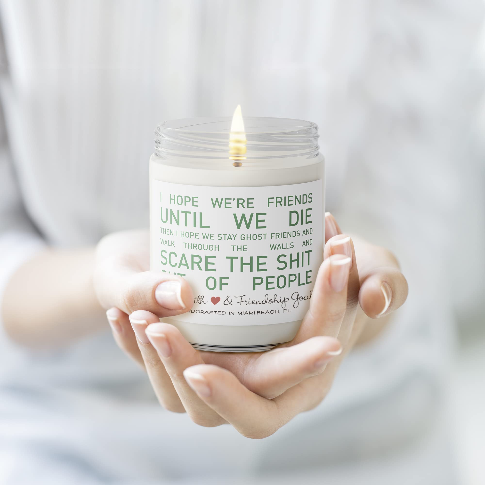 Funny Soy Wax Candle for Women - Hand Poured in USA - 9 oz Best Friend Gift - Cute Christmas & Friendship Ideas - Perfect for Home, Office, and Relaxation