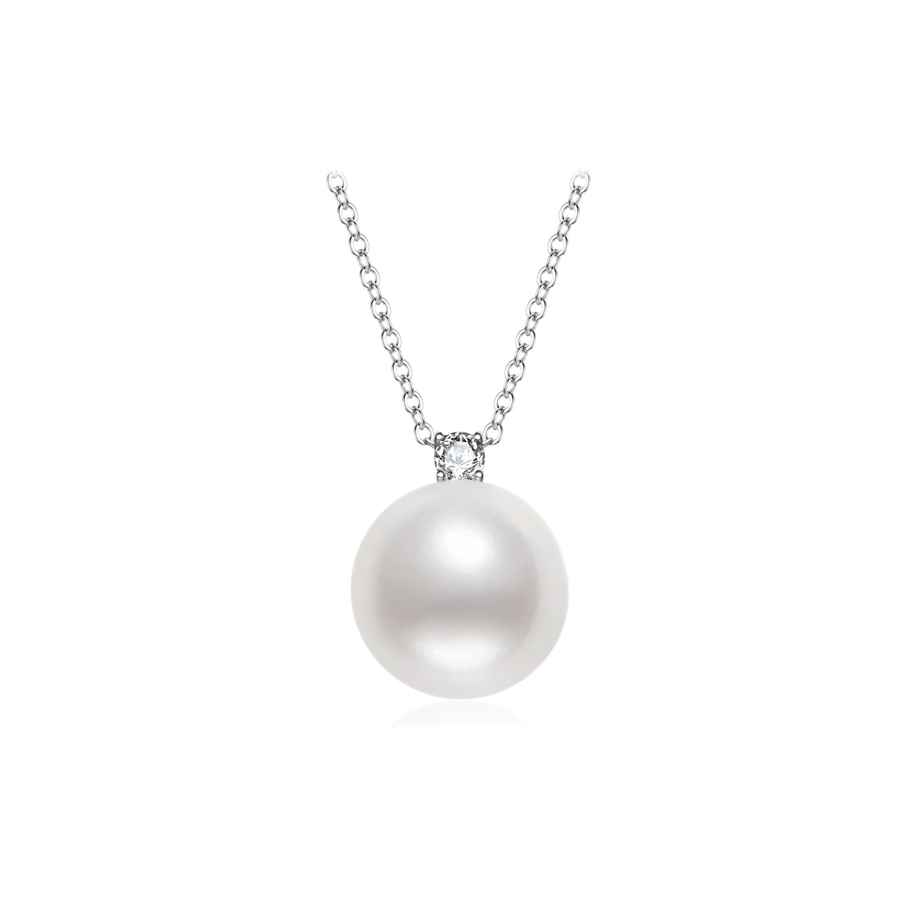 18K Solid Gold South Sea White Pearl Necklace KN00334 - Elegant Jewelry Gift for Women, Perfect for Weddings, Anniversaries & Special Occasions