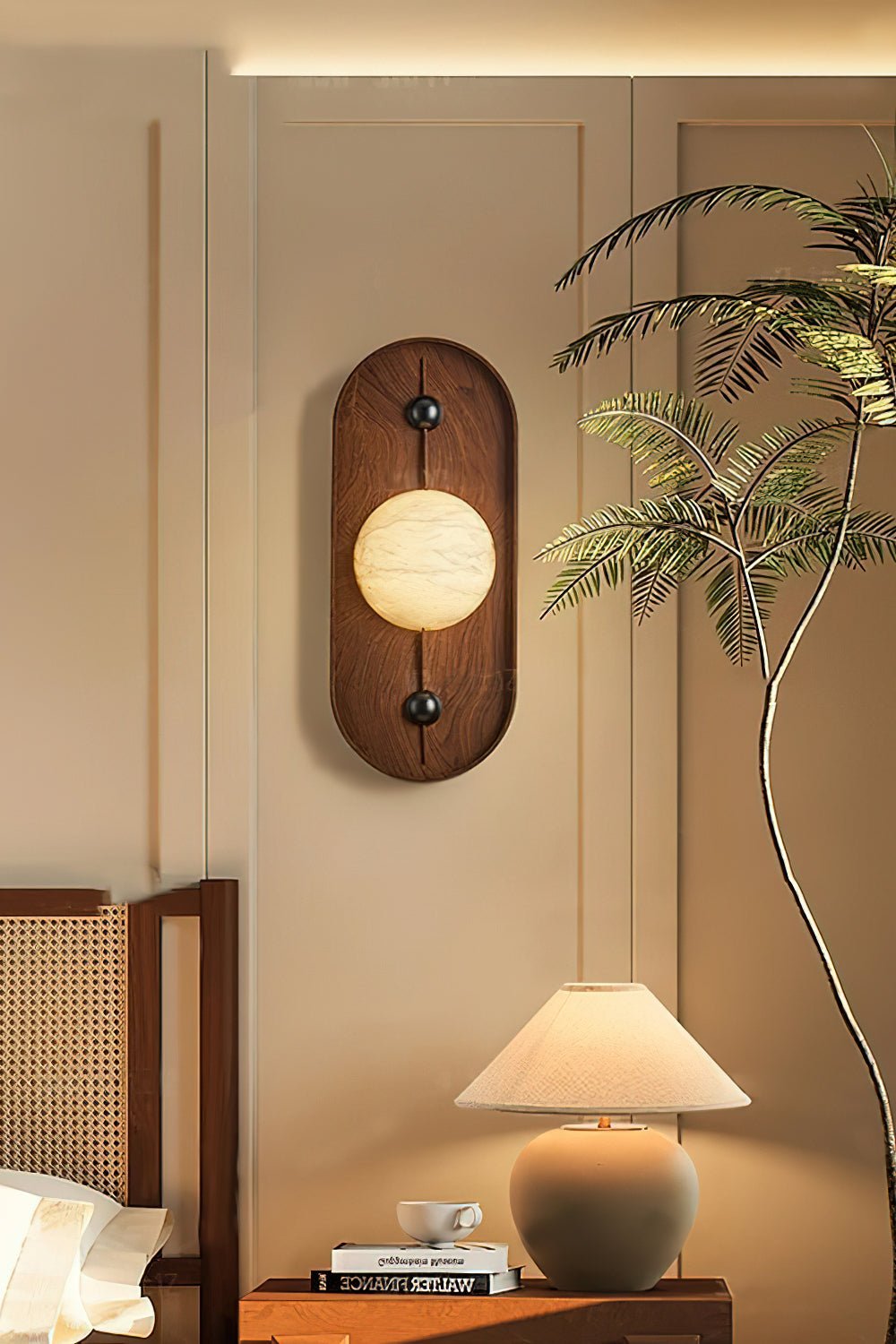 Modern Bezel Plug-in Wall Lamp - Adjustable LED Sconce for Bedroom, Living Room & Hallway Lighting