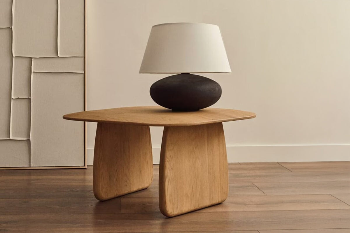 Como Pritta Side Table - Modern Wooden End Table with Storage Shelf for Living Room, Bedroom & Office - Stylish & Functional Small Accent Table for Home Decor