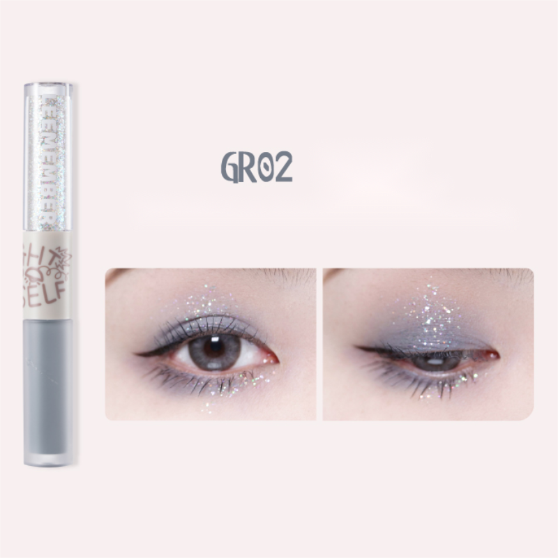 LEEMEMBER Twin Star Liquid Dual Ended Eyeshadow - Sparkling Bulb Long Lasting Makeup for Day & Night Wear (Party, Date, Special Occasions)