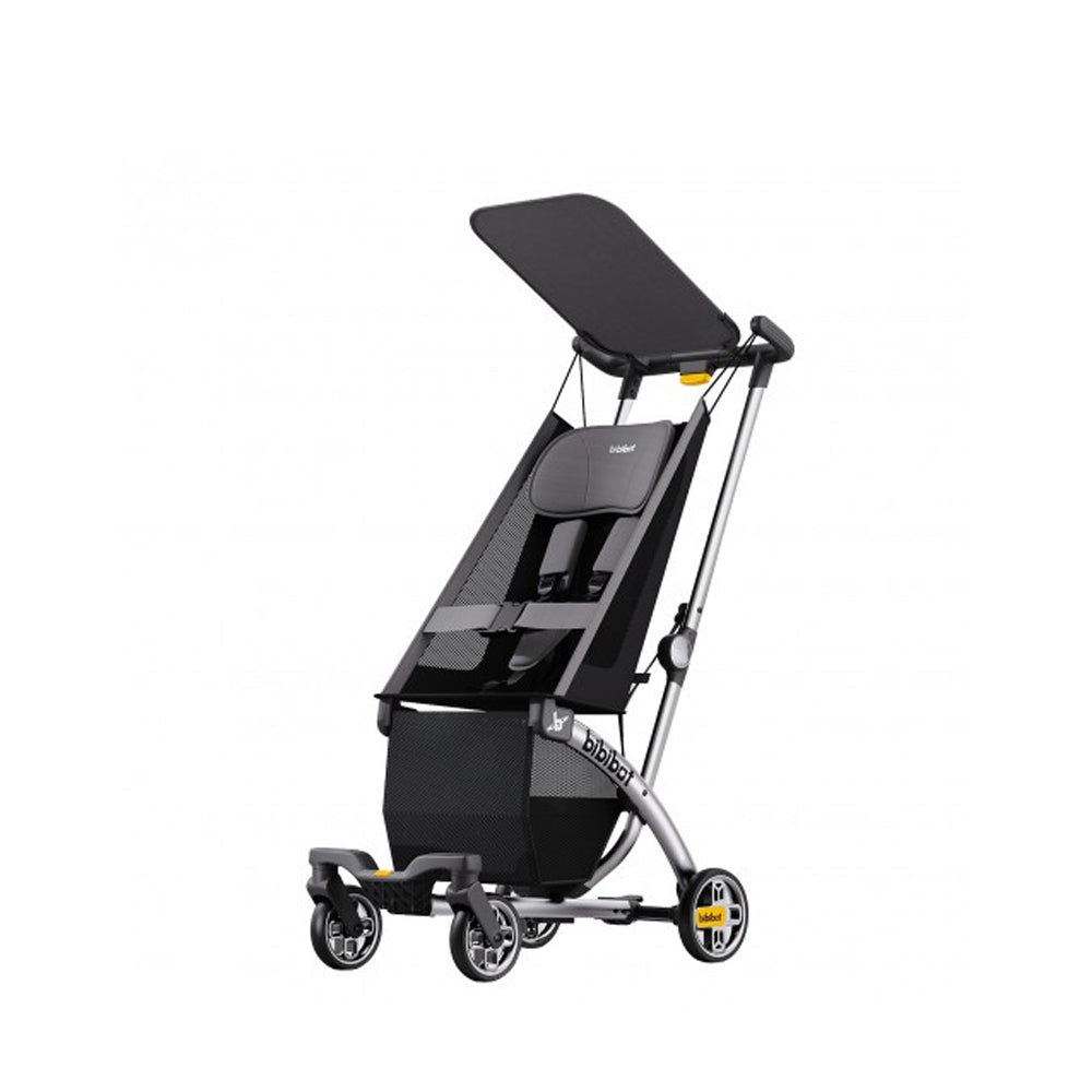 BIBIBOT AI City Cabin Stroller Twin Connector - Black | Lightweight Travel Stroller for Twins | Perfect for Airports, Shopping & City Walks