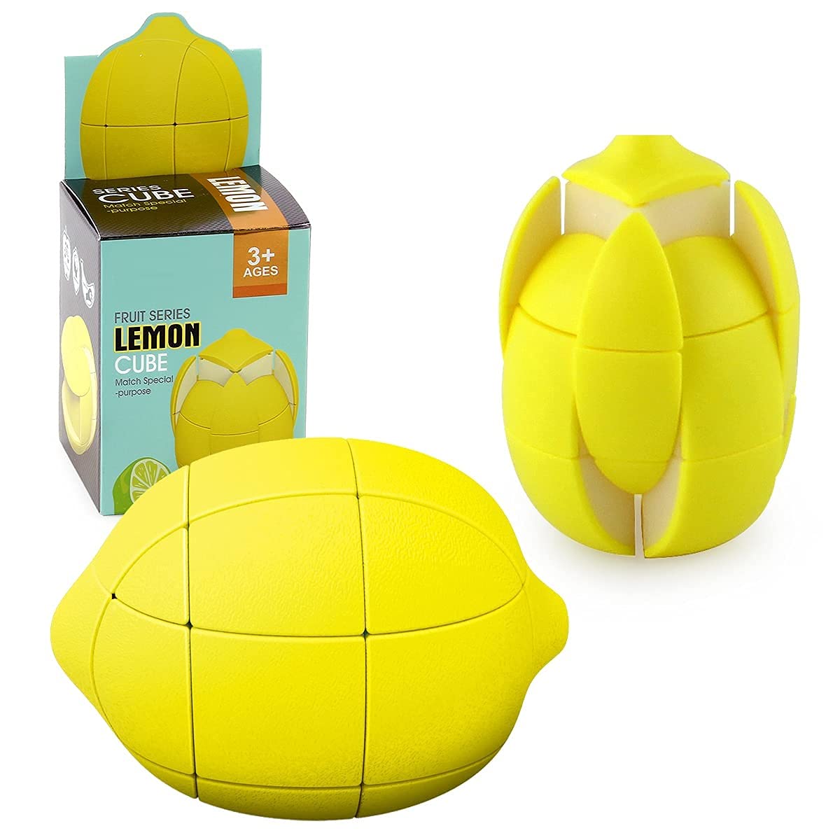 FunBlast Fruit Shape Stickerless Lemon Cube Magic Puzzle Toy – Brain Teaser for Kids, Girls, Boys & Adults (Multicolor, Pack of 1) – Perfect for Stress Relief, Party Favors & Educational Play