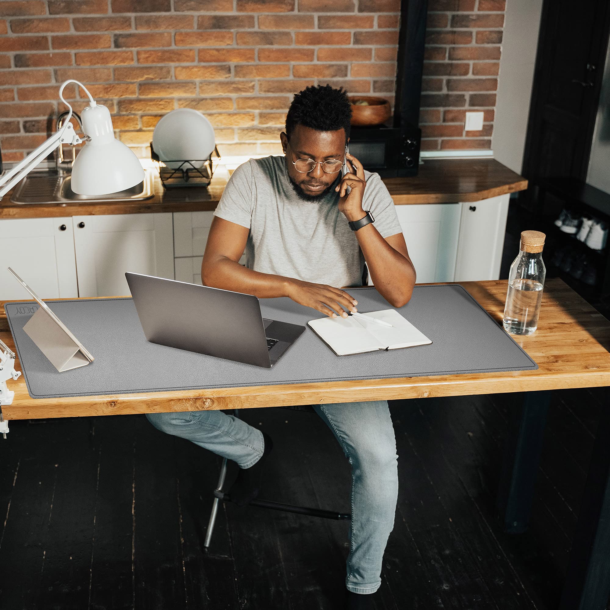 Premium Cacoy Genuine Leather Desk Mat - Extra Large 47.2