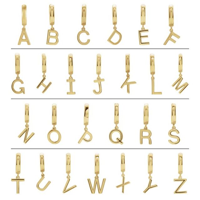 14K Gold Initial M Hinged Huggie Hoop Earrings - Minimalist Dainty Everyday Jewelry for Women, Perfect Gift for Birthdays & Anniversaries
