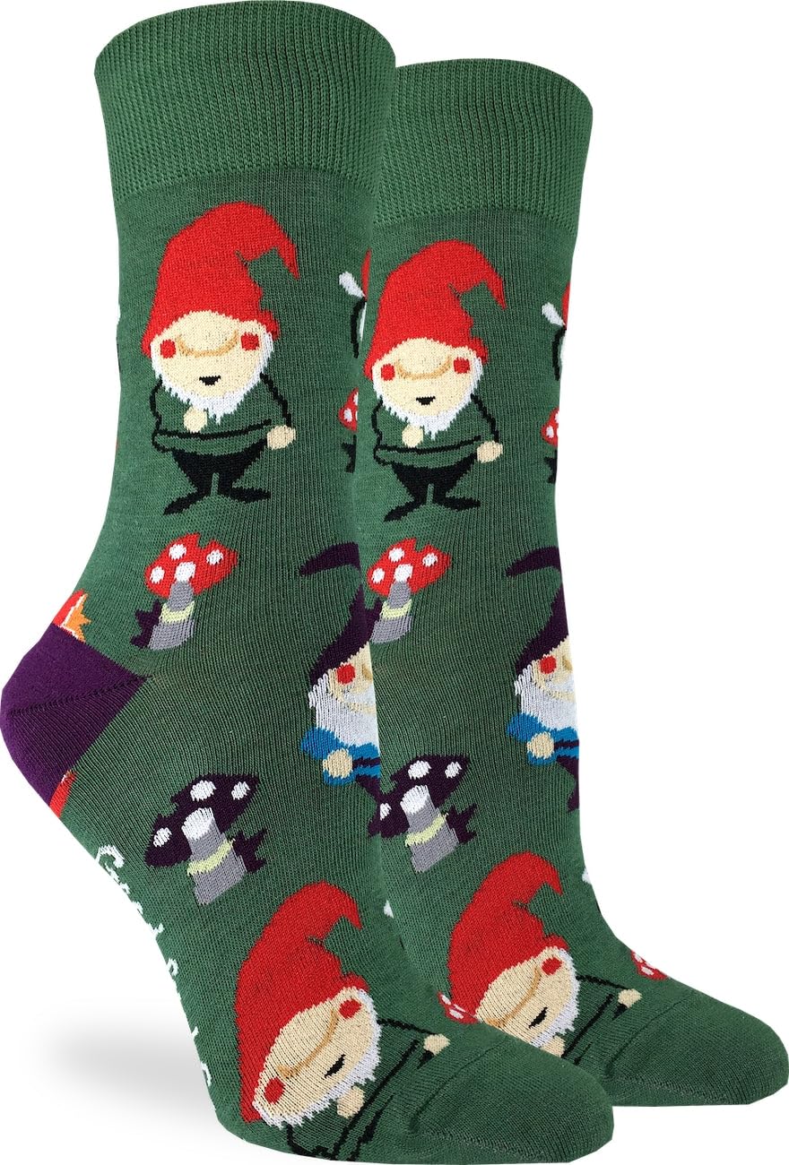 Good Luck Sock Women's Floral Plant Pattern Crew Socks - Comfortable Cotton Blend Ankle Socks for Women - Perfect for Gardening, Outdoor Activities & Casual Wear