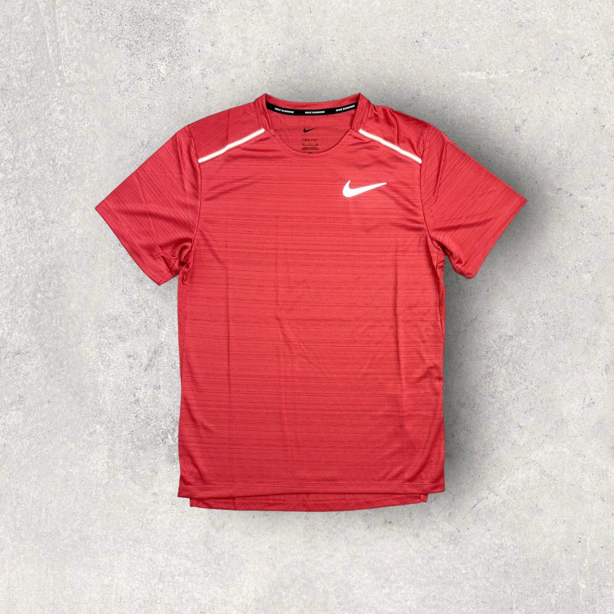 Nike Miler 1.0 Running T-Shirt & Shorts Set for Men - Adobe Red | Lightweight Workout Clothes for Jogging, Gym & Casual Wear