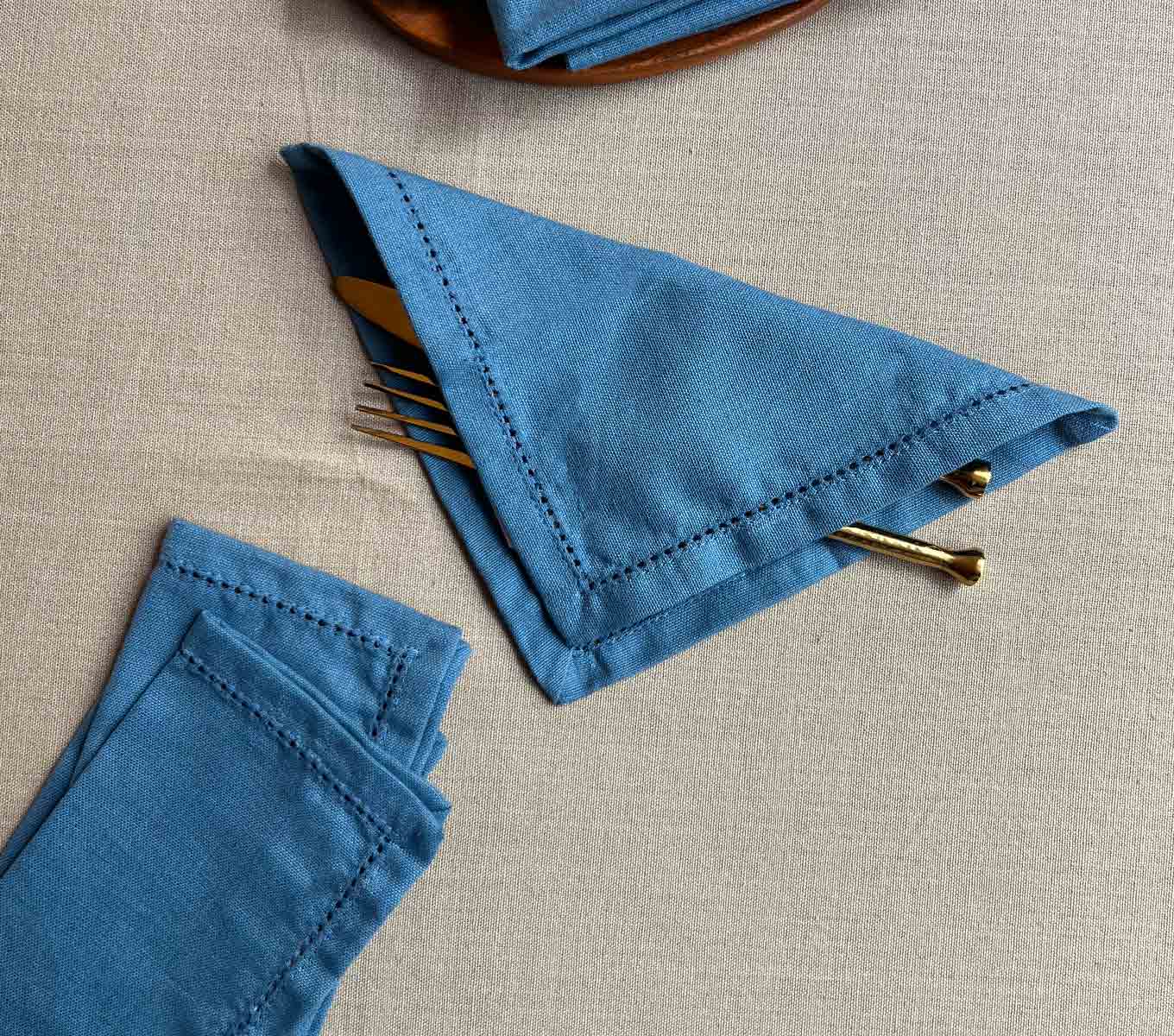 Premium Cocktail Napkins Set of 4 - 100% Cotton Absorbent Drink Coasters for Parties, Weddings & Home Bar Use
