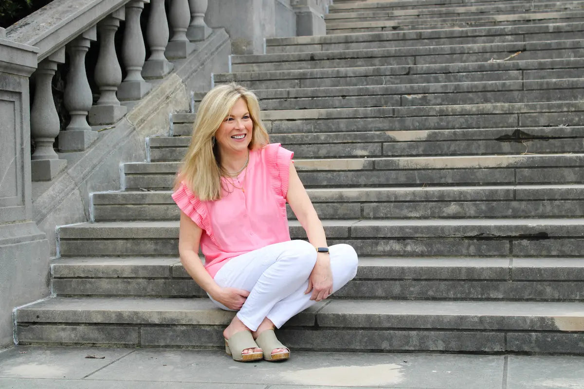 Flutter Sleeve Pintuck Blouse for Women - Elegant Ruffle Detail Tops for Casual & Office Wear | Summer Fashion Essential