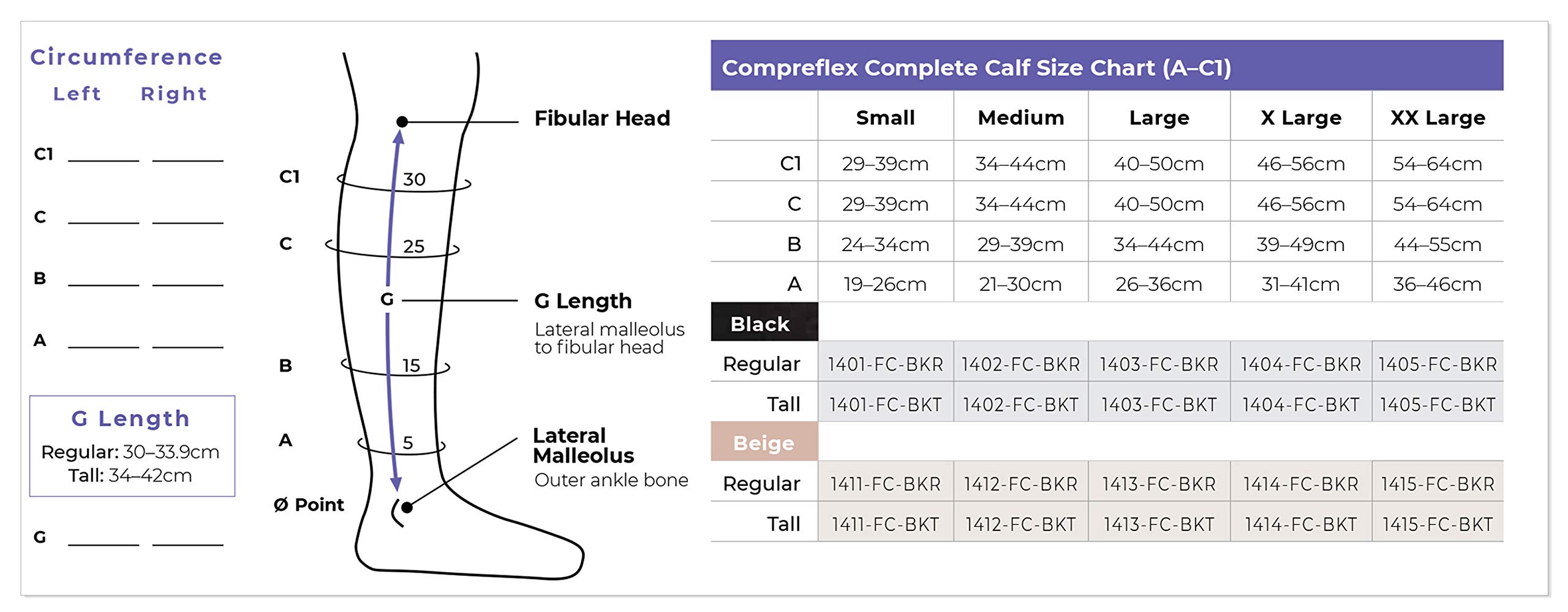Compreflex Complete Calf Black Small (1401) - Medical Compression Socks for Women & Men - Improve Circulation & Reduce Swelling - Perfect for Travel, Sports & Recovery