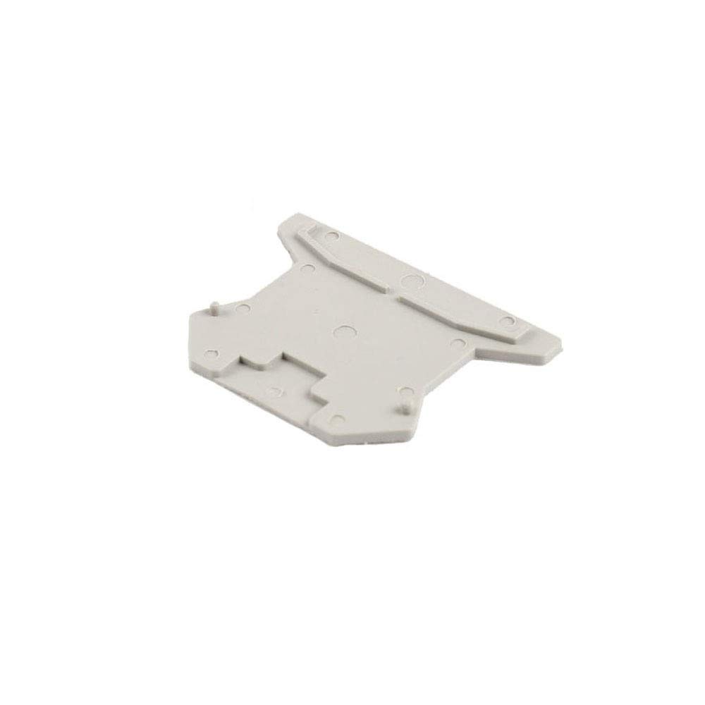 10PCS D-UK 2.5 End Plate Din Rail Universal Screw Terminal Blocks with Crocodile Clips - Gray Color Electrical Connectors for UK 2.5B Fitting Baffle Separator - Perfect for Industrial Control Panels and Electrical Wiring Projects