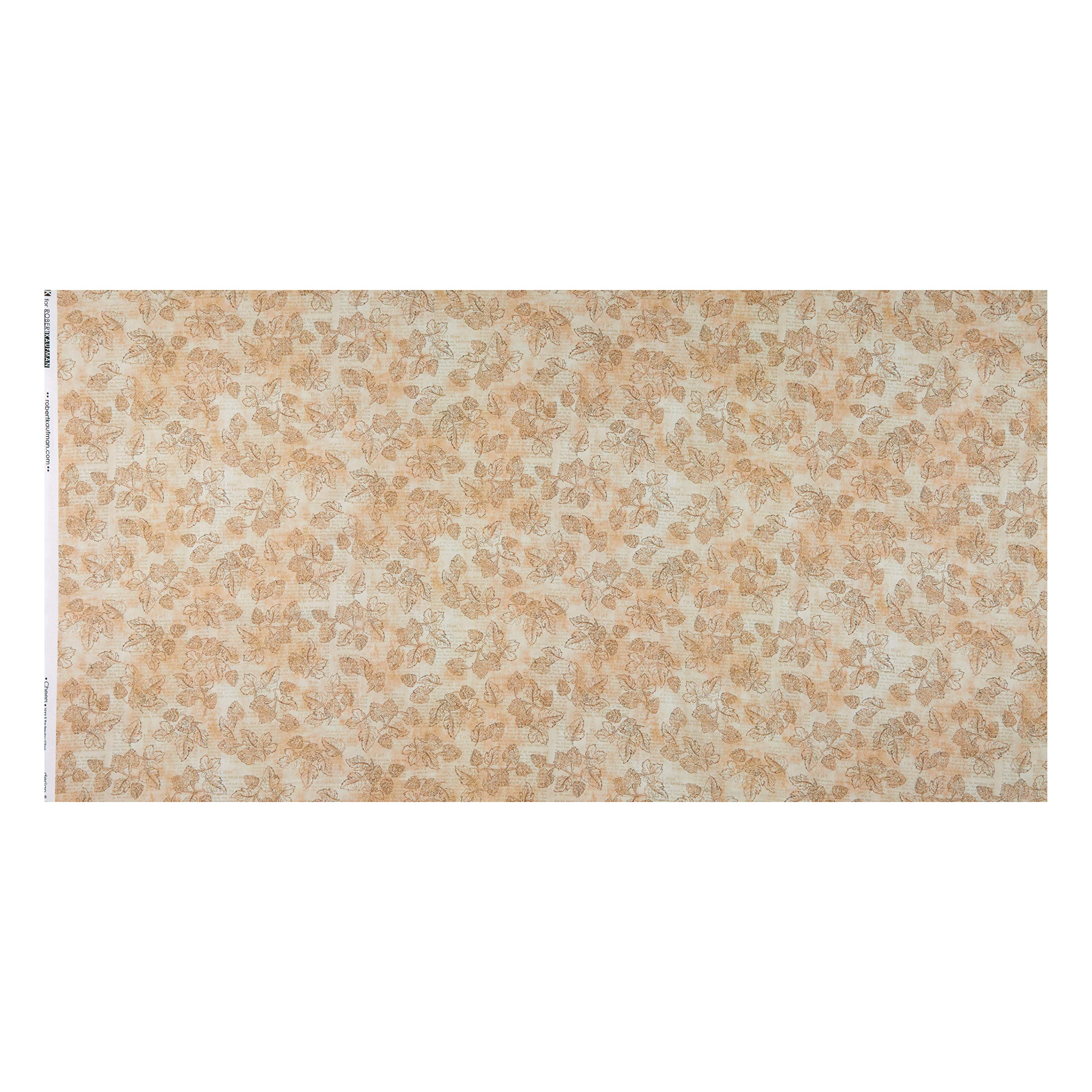 Kaufman Cheers Leaves Parchment Quilt Fabric By The Yard - Premium Cotton Fabric for Quilting, Sewing & DIY Crafts - Perfect for Quilts, Home Decor & Scrapbooking Projects