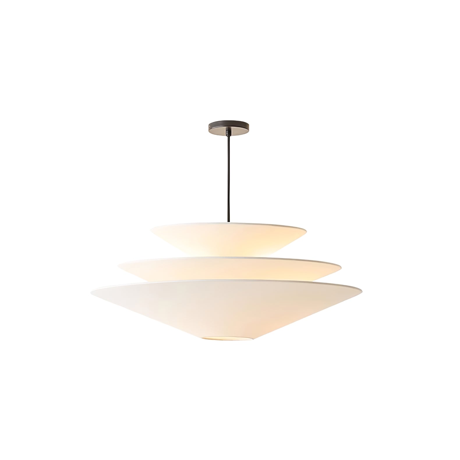 Modern Altura Layered Pendant Light Fixture - 3-Tier Glass Chandelier for Dining Room, Kitchen Island & Living Room Decor