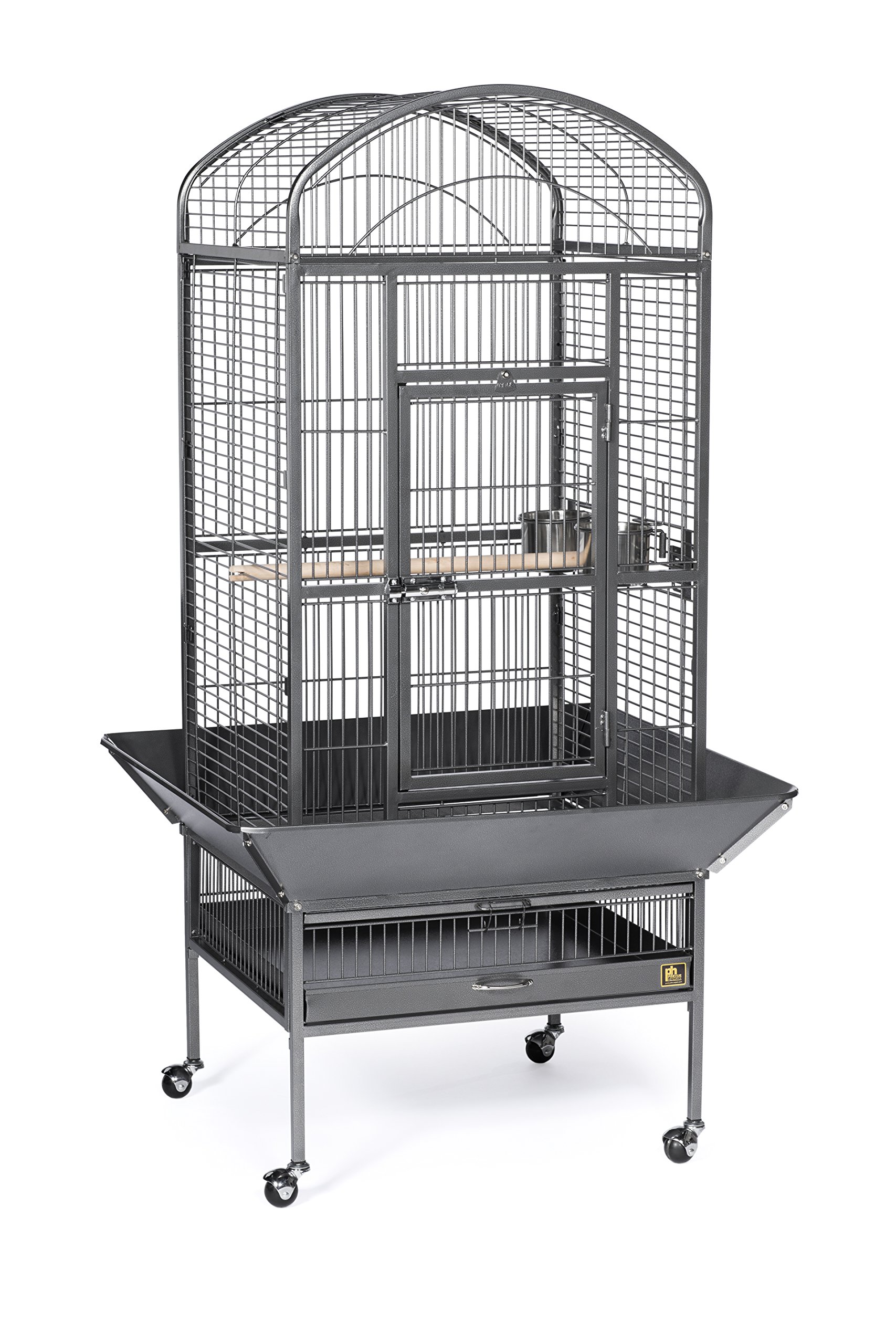 Prevue Pet Products 34521 Large Black Hammertone Bird Cage - Spacious Home for Parrots, Cockatiels & Conures - Perfect for Living Rooms, Bedrooms & Outdoor Use