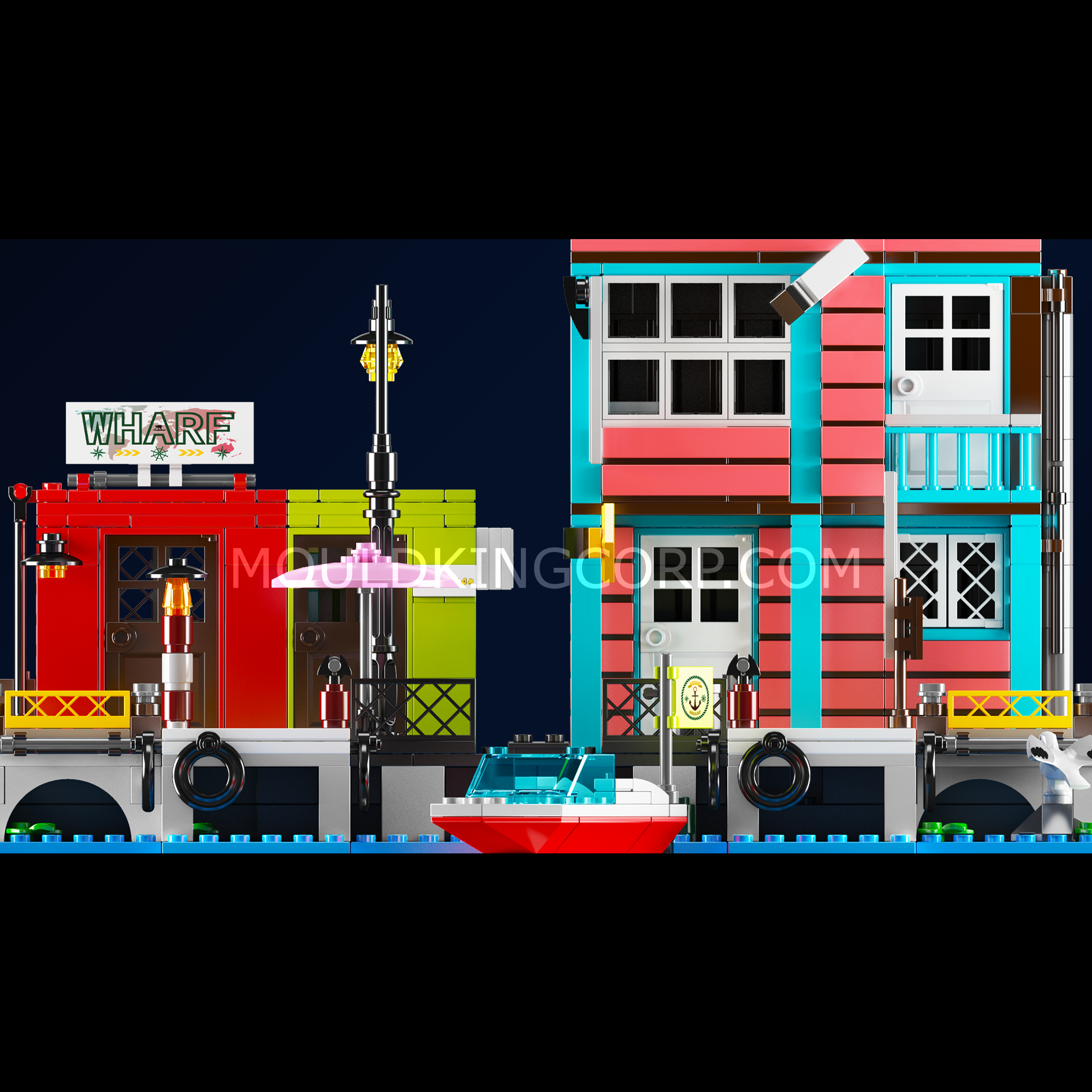 Mould King 10148 Wharf Inn Block Building Set | 782 Pcs Creative Construction Toy for Kids & Adults | Perfect for Home Decor, Birthday Gifts & DIY Projects
