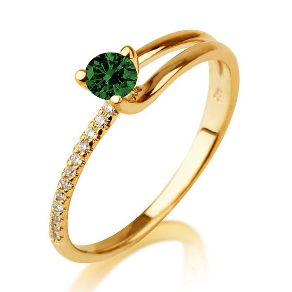 1.25 Carat Round Cut Moissanite Diamond Engagement Ring in 10K Yellow Gold - Perfect for Proposals, Weddings & Anniversary Gifts