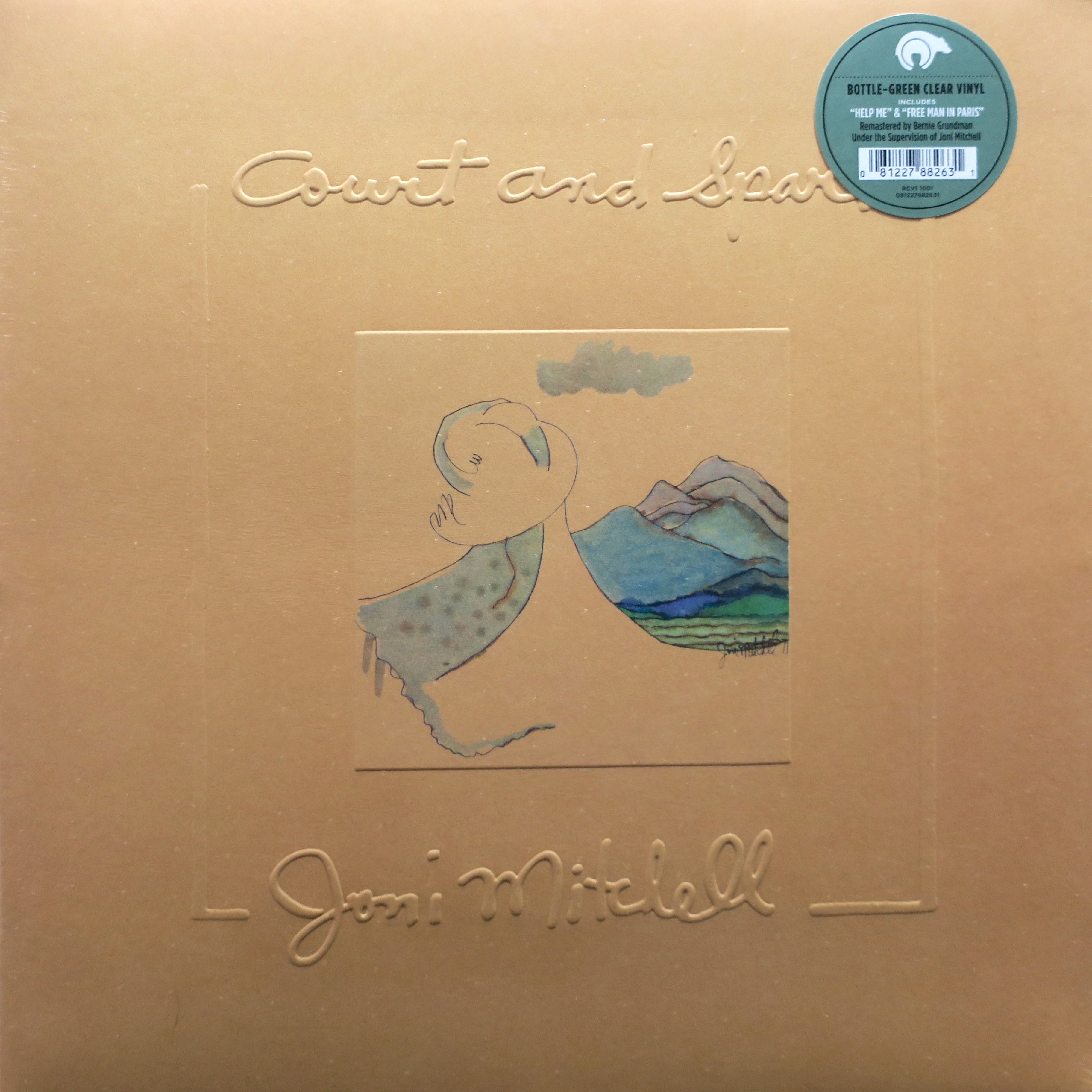 JONI MITCHELL 'Court And Spark' Limited Edition Green Vinyl LP Record - Perfect for Music Collectors & Vintage Vinyl Enthusiasts - Great for Home Listening, Gifts & Music Room Decor