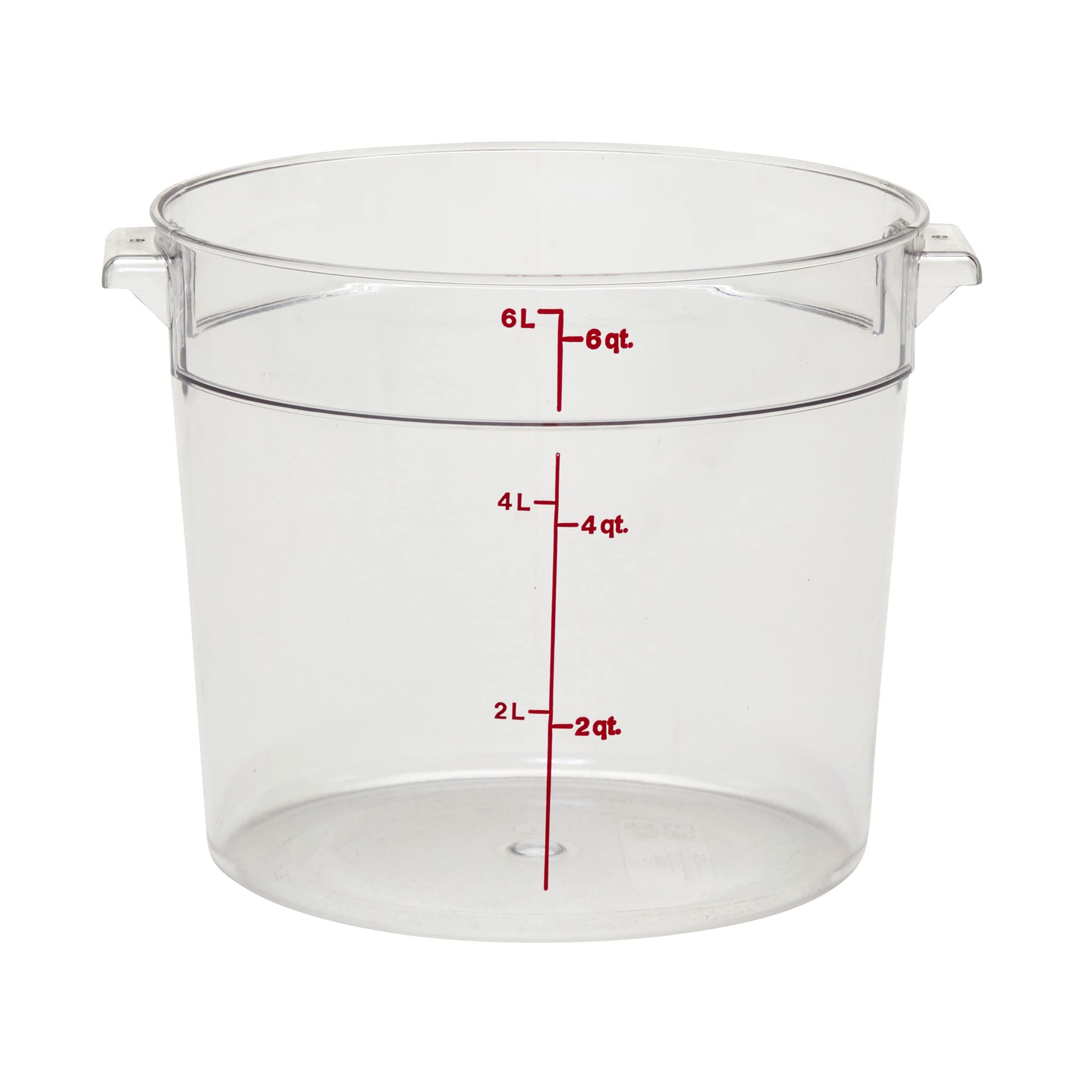 Cambro 6 QT Round Food Storage Container - Clear Commercial Grade Food Prep Container for Kitchen, Restaurant & Catering - Ideal for Meal Prep, Bulk Storage & Leftovers