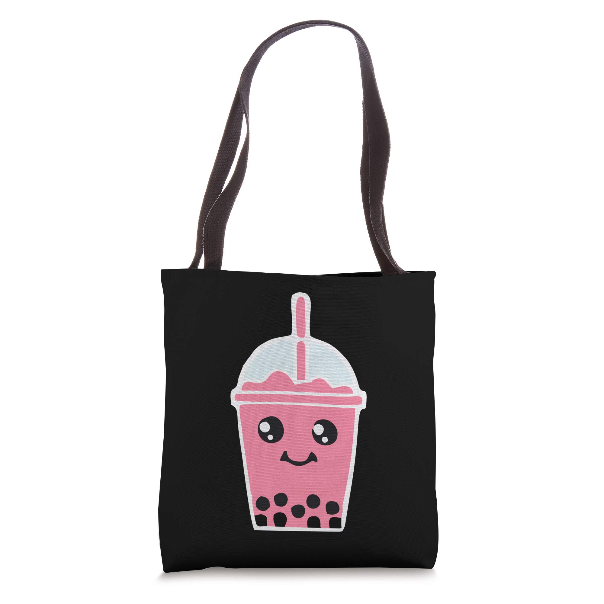 Cute Anime Tote Bag for Bubble Tea & Boba Milk Tea Lovers | Kawaii Design for School, Shopping & Travel