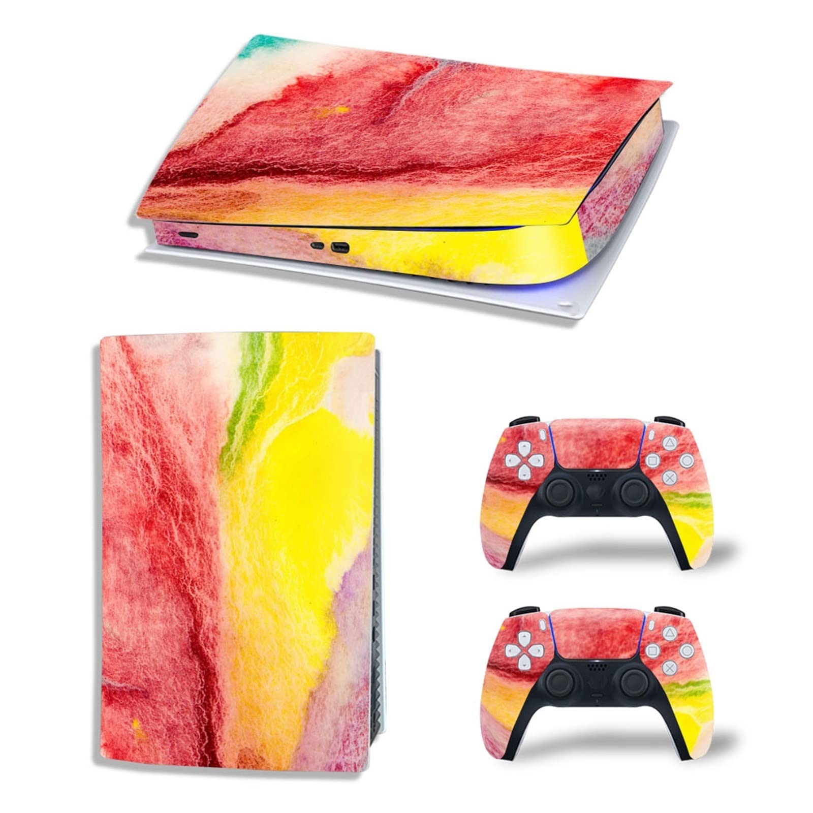 Anime PS5 Digital Edition Vinyl Skin Wrap - Scratch-Resistant, Bubble-Free, Durable Decal for DualSense Controllers | Perfect for Gaming Setups & Console Protection