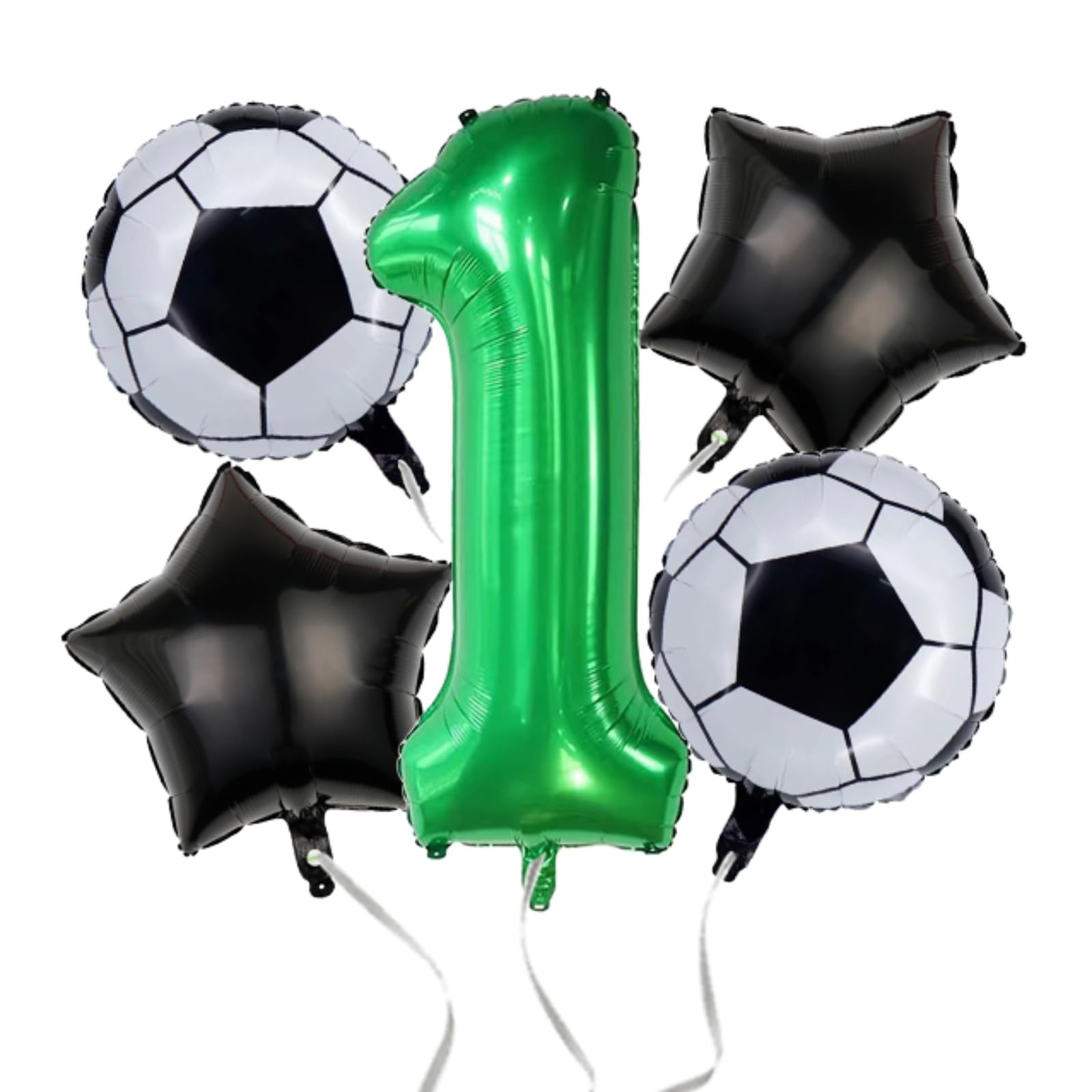 40 Inch Green Number 1 Soccer Balloons - Boys' 1st Birthday Party Decorations, World Cup Sports Theme Party Supplies | Perfect for Soccer Birthday Parties, Baby Showers & Sports Themed Events