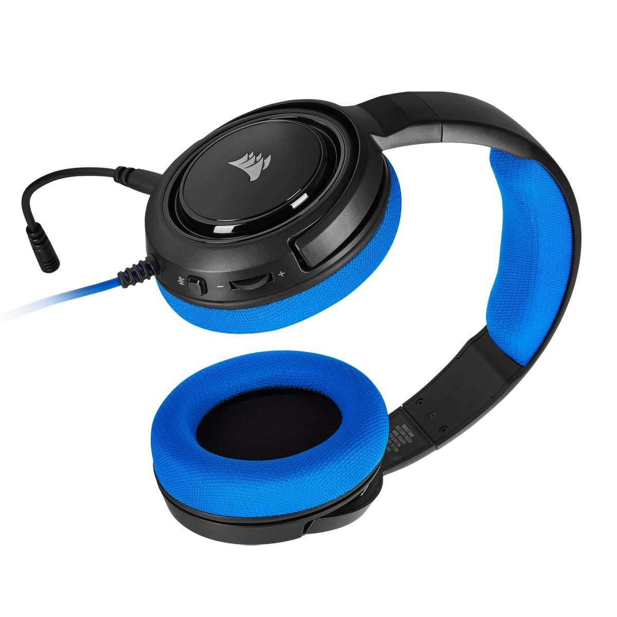 Corsair HS35 Wired Gaming Headset with 50mm Drivers - Comfortable Memory Foam Earcups & Noise Isolation - Compatible with PC, PS4, Xbox One - Blue | Perfect for FPS Gaming, Streaming & Online Meetings