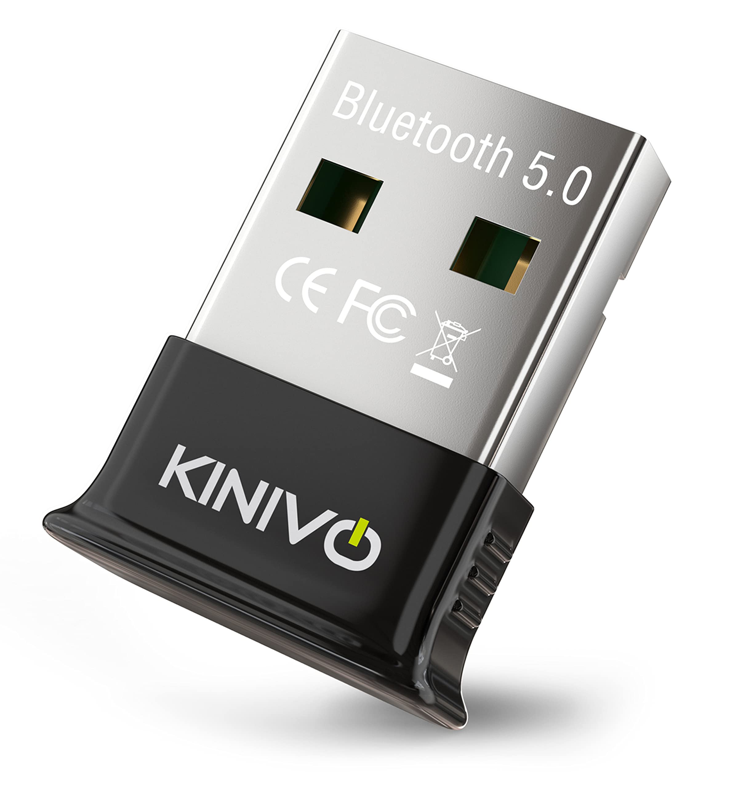 Kinivo BTD500 Bluetooth 5.0 USB Adapter for PC - Wireless Dongle Receiver Compatible with Windows 11/10/8.1/8, Laptops, Headsets, Speakers, Mouse, Keyboard & Printers | Plug & Play for Wireless Audio, Gaming & Office Setup