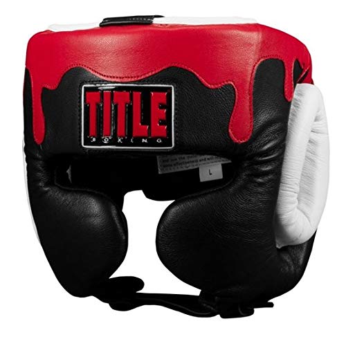 TITLE Boxing Gel Lava Leather Series Headgear - Premium Boxing & MMA Training Head Protection for Sparring, Muay Thai, and Combat Sports | Ideal for Gym Training, Competition, and Martial Arts Practice
