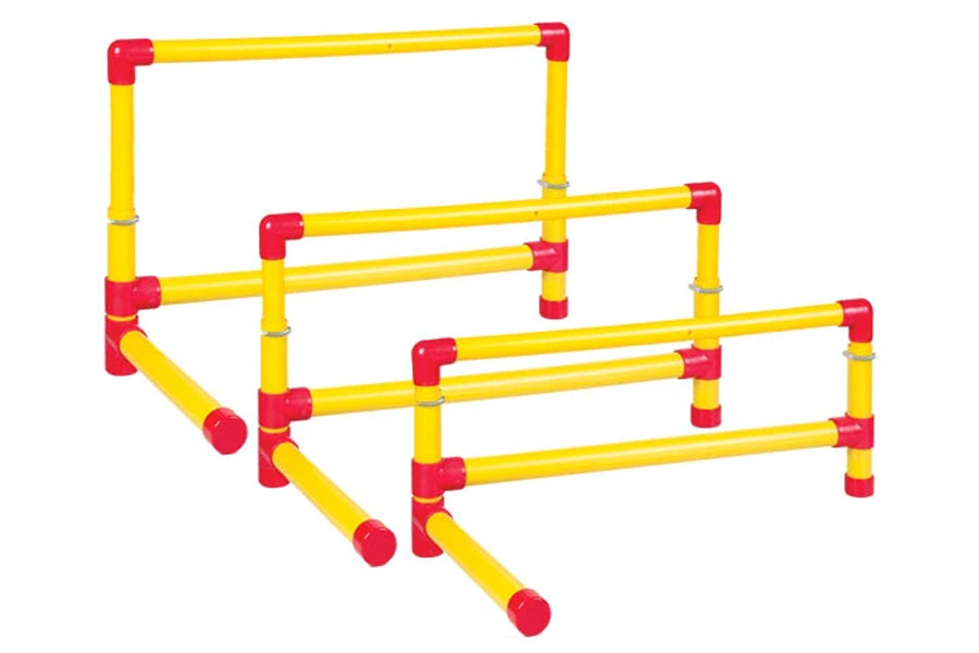 Warrior 12-18 Inch Adjustable Training Hurdles Set - Track & Field Equipment for Speed Drills, Agility Training & Sports Practice