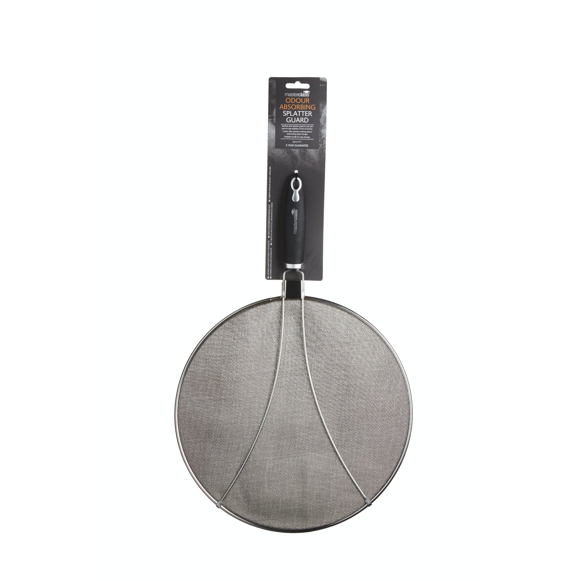 MasterClass Odour Absorbing Splatter Guard - Premium Kitchen Splatter Screen for Cooking, Frying & Baking - Perfect for Stovetop, Countertop & Outdoor Grilling