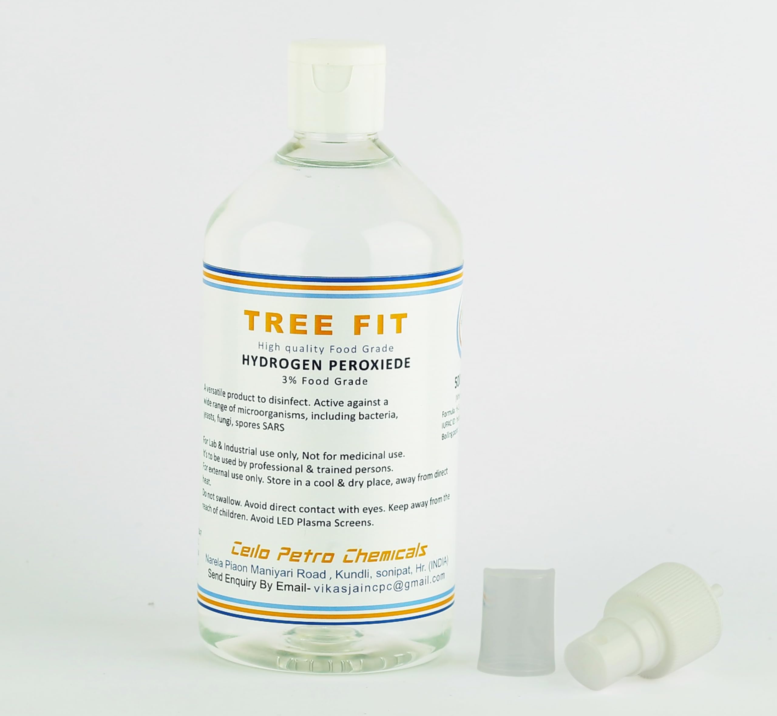 **Tree Fit 3% Food Grade Hydrogen Peroxide for Plants - Multi-Purpose Disinfectant & Cleaner (250ml x 2 Pack, 500ml Total) - Ideal for Gardening, First Aid & Household Sanitizing**