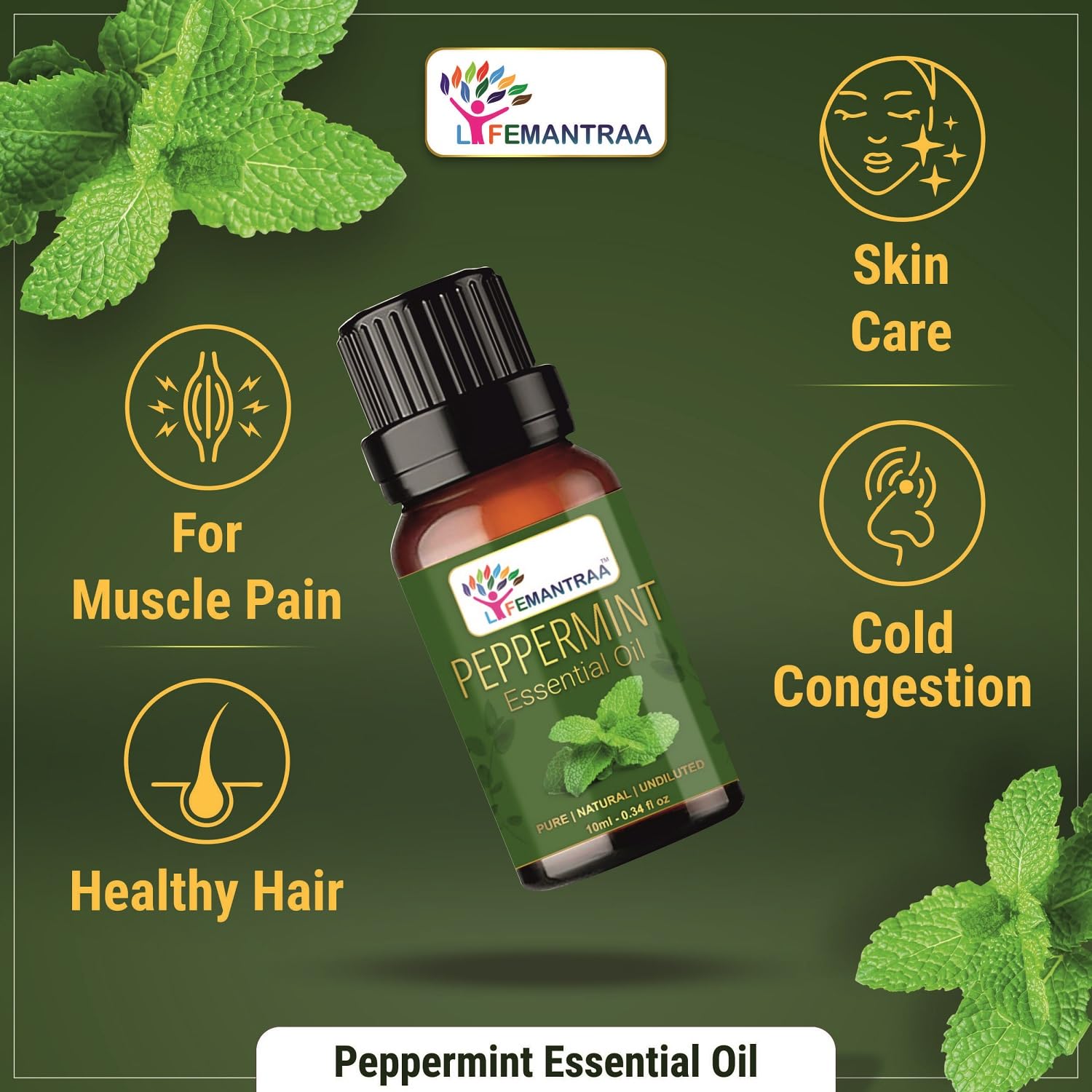 Pure Lemongrass & Peppermint Essential Oil Set - 15ml Each (30ml Total) for Aromatherapy, Home Diffusers, Soap & Candle Making - Natural Air Freshener for Relaxation, Stress Relief & Spa-Like Atmosphere