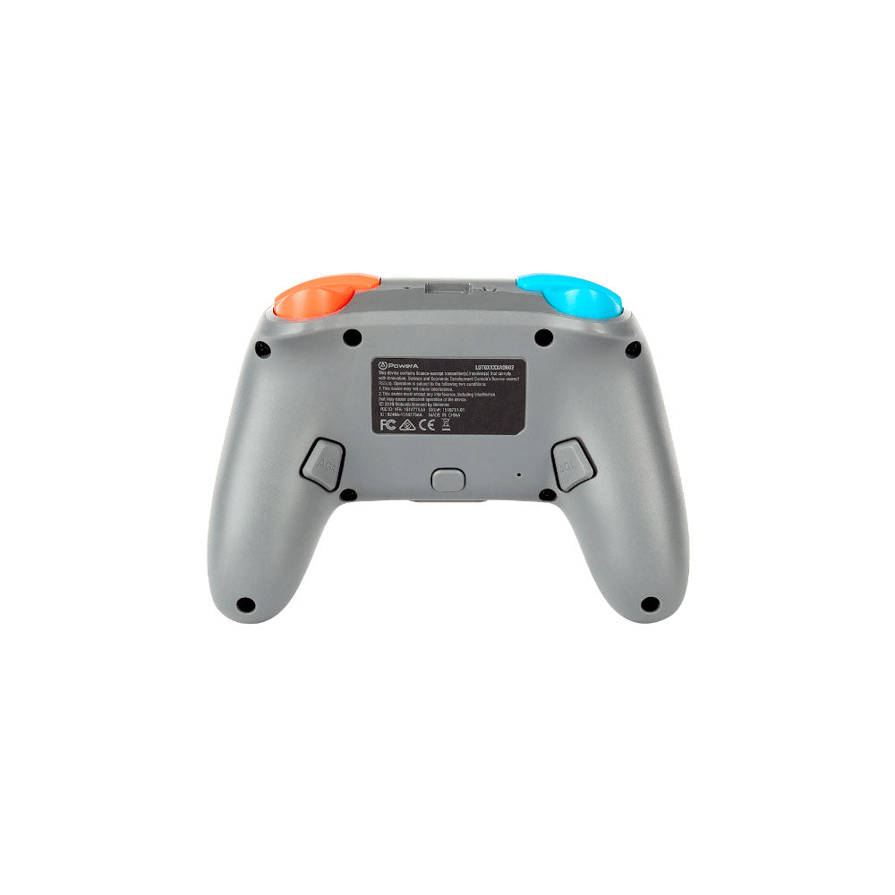 PowerA Nano Enhanced Wireless Controller for Nintendo Switch - Grey/Neon | Ergonomic Design, Motion Controls, Long Battery Life | Perfect for Gaming at Home or On-The-Go