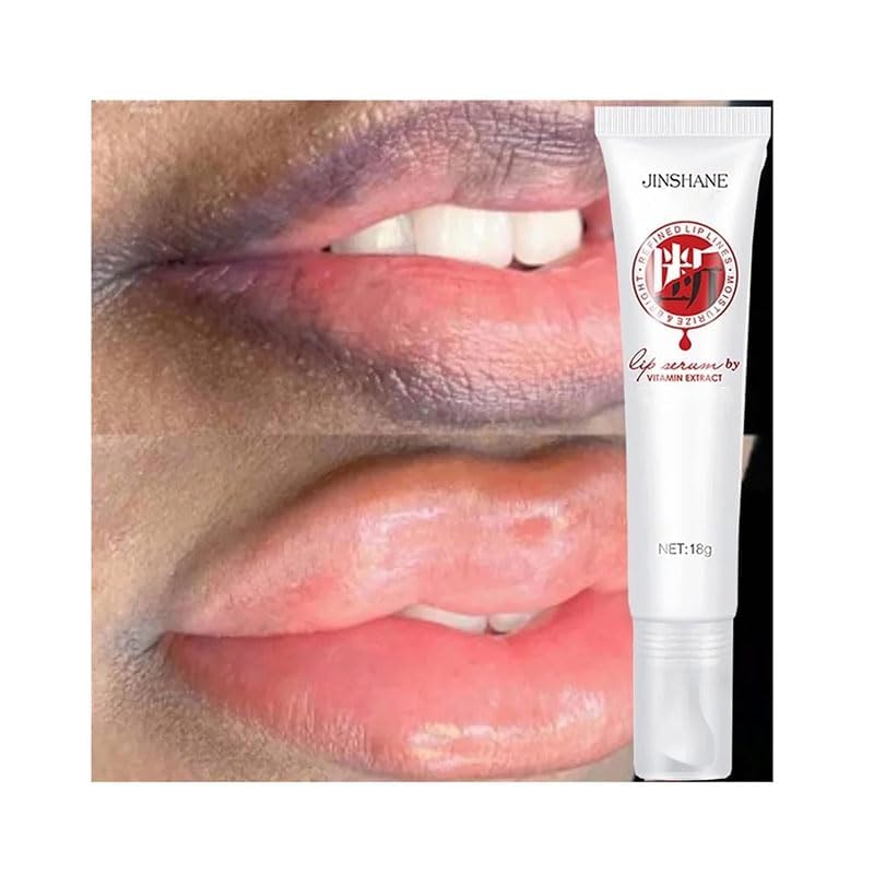 JINSHANE Lip Serum & Balm Set - Korean Dark Lip Treatment, Moisturizing Nourishing Essence for Dry Lips (4PCS) | Perfect for Night Care, Daily Hydration & Lip Makeup Prep