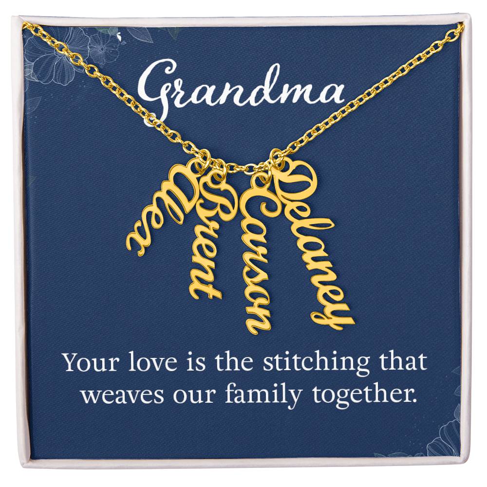 Personalized Grandkids Name Necklace - Custom Engraved Grandma Gift for Birthday, Mother's Day & Anniversary - Perfect for Family Keepsakes & Special Occasions