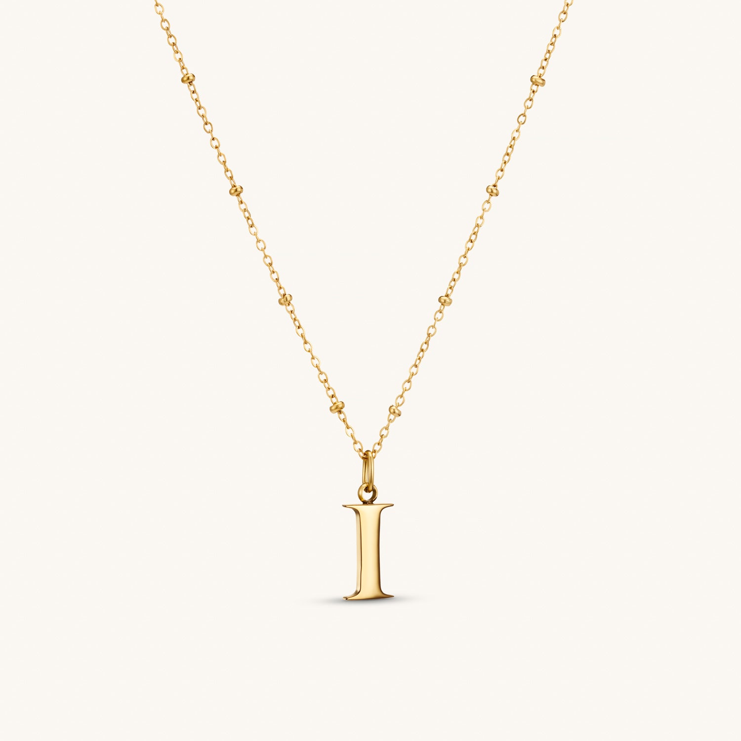 I Initial Pendant Necklace - 14K Gold Personalized Name Necklace - Perfect Gift for Women, Mom, Wife, Girlfriend for Birthday, Anniversary & Valentine's Day