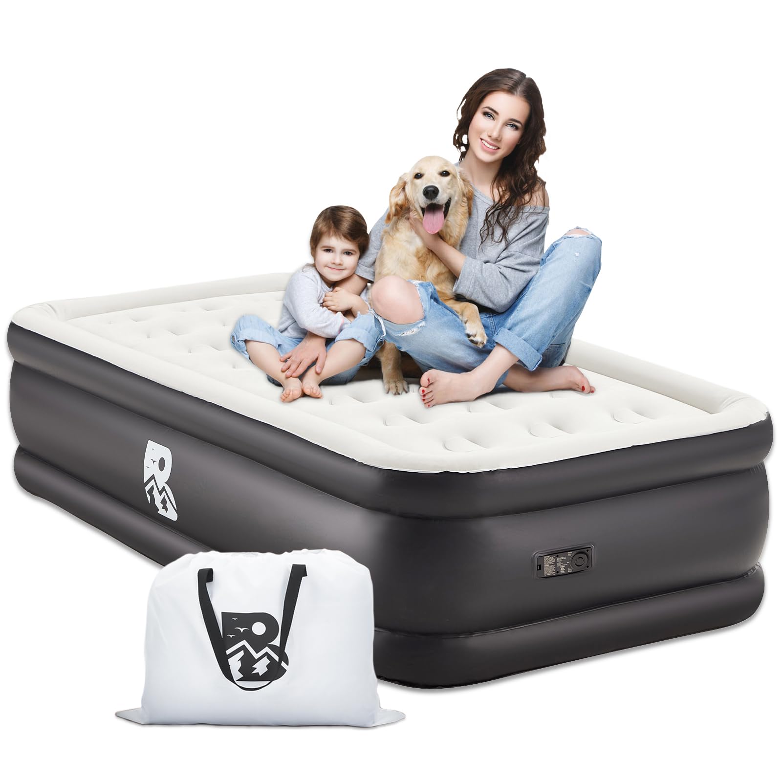 Twin Size Air Mattress with Built-in Pump - 18
