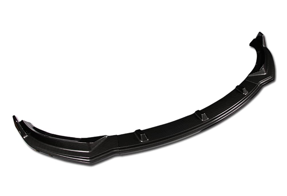 Tesla Model 3 Front Bumper Lip Spoiler Splitter (2017-2020) - ABS & Painted Carbon Fiber Body Kit with Side Skirts, Rocker Splitters, Winglets & Diffuser - Enhance Aerodynamics & Sporty Look for Street Racing & Car Shows