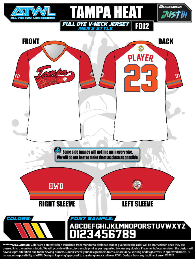 2020 Tampa Heat Full Dye Basketball Jersey - Authentic NBA Replica Jersey for Fans & Game Day Outfits
