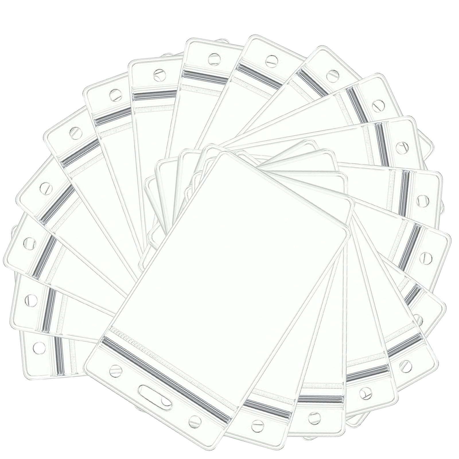Clear Vaccine Card Protector with Lanyard - Waterproof ID Badge Holder (20 Pack) for Travel & Events
