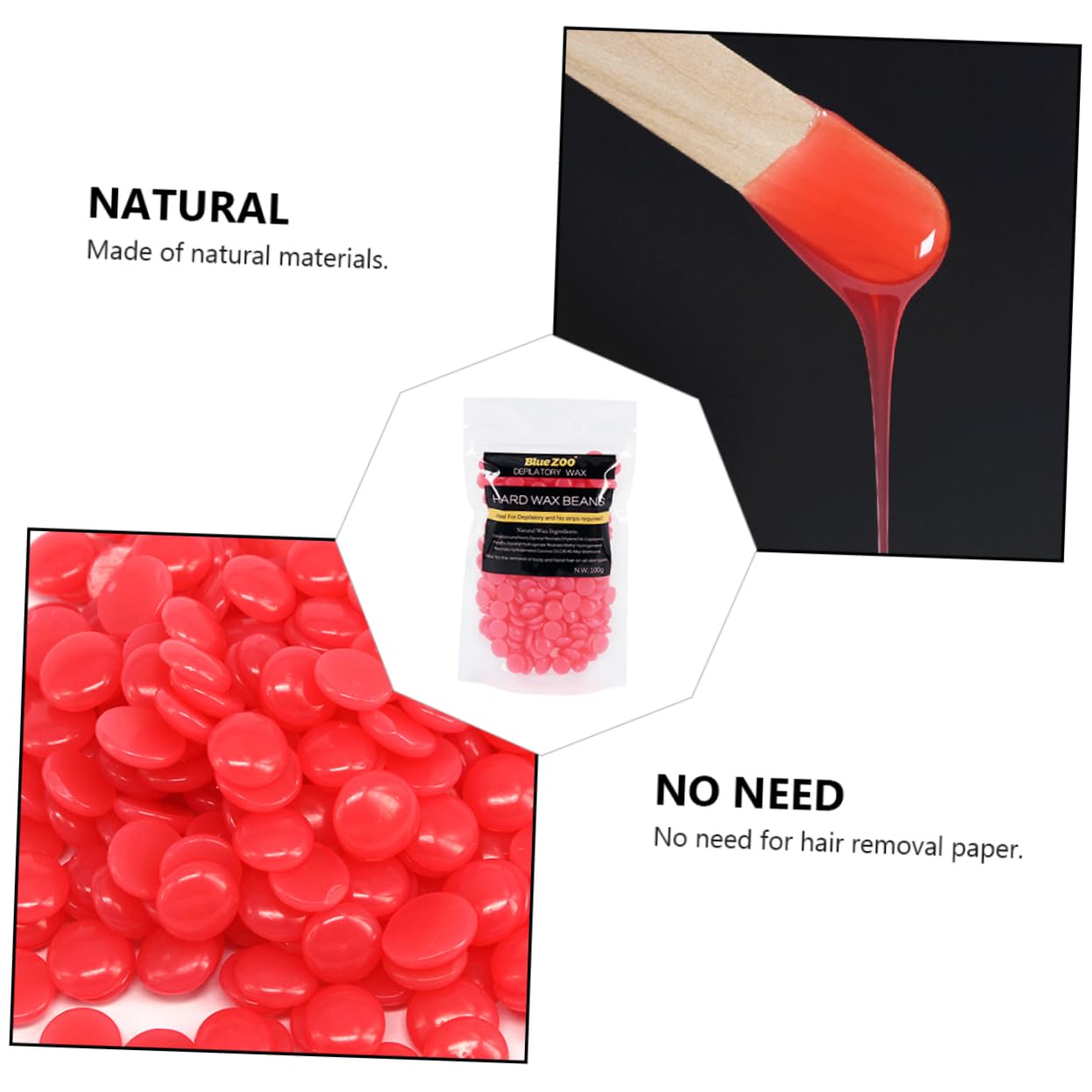 2-Pack Hard Wax Beans & Wax Warmer Kit for Hair Removal - Professional Sugaring Waxing Kit with Beeswax for Face, Legs, Bikini & Body - Perfect for Salon & Home Use
