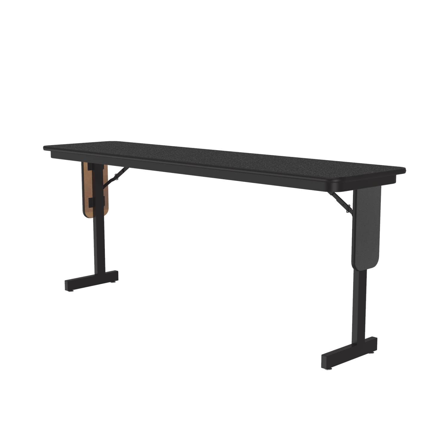 SP 18x60 Modern Metal and Wood Folding Conference Table - Black Granite Finish | Perfect for Meetings, Events & Home Office