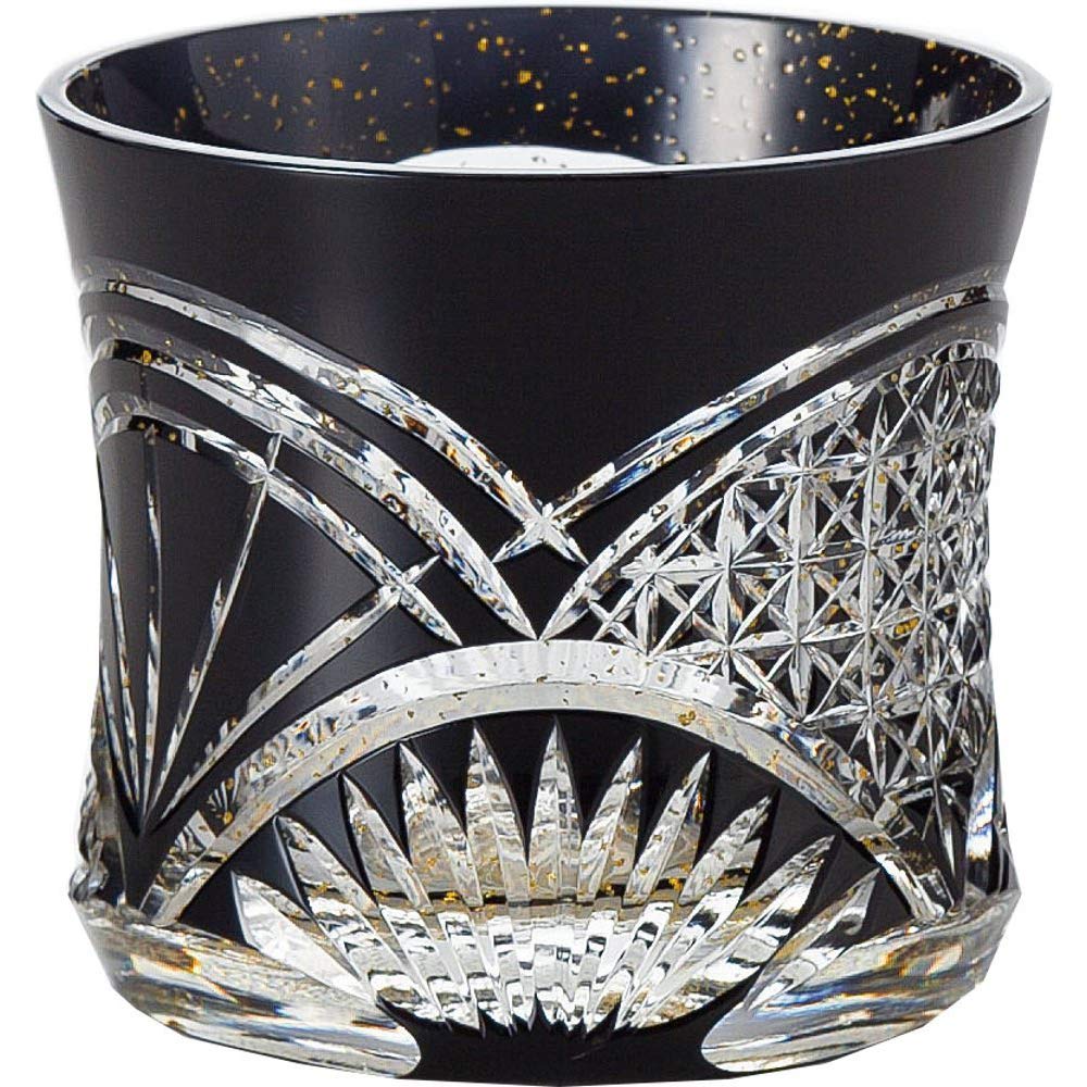 Premium Japanese Black On The Rocks Glass - Toyo Sasaki LSB19751SBK-C616 Whiskey Glass (8.1 fl oz/230ml) - Elegant Barware for Scotch, Bourbon & Cocktails - Perfect for Home Bars & Gift Giving